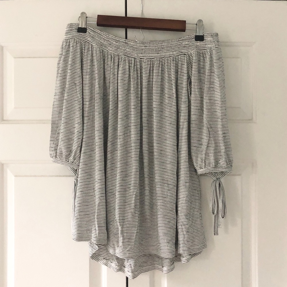 Off The Shoulder Striped Top